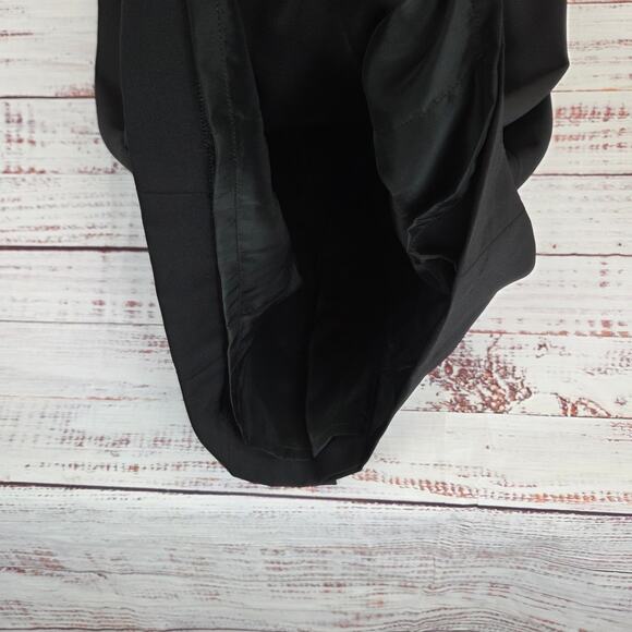 Talbots Black Midi Sleeveless Sheath Dress 10 Slit Basic Neutral Timeless Regal - Picture 5 of 15